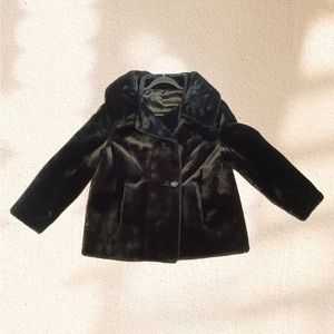 Neseal of Nestels - Vintage Black faux-fur 1960s style coat